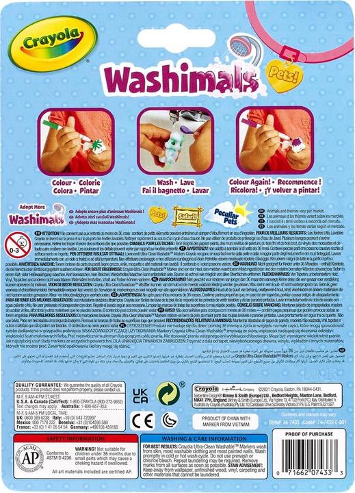 Actual product image Crayola Washimals pet ass