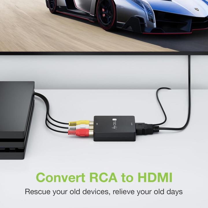 Produktbild NoName AV-Composite-Video- und Audiokonverter 3x Cinch auf HDMI 1080p