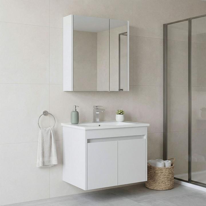 Produktbild Homitis Arno 65 Bathroom Cabinet With Sink & Mirror Set (2 Pieces)