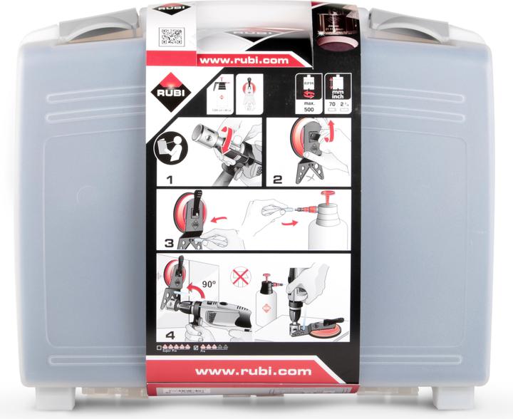 Produktbild Rubi SARA WET DRILL KIT 20 28 35 43 50 65 75 + GUIDE MULTIDRILL + HYDRAULICS (75 Millimeter)