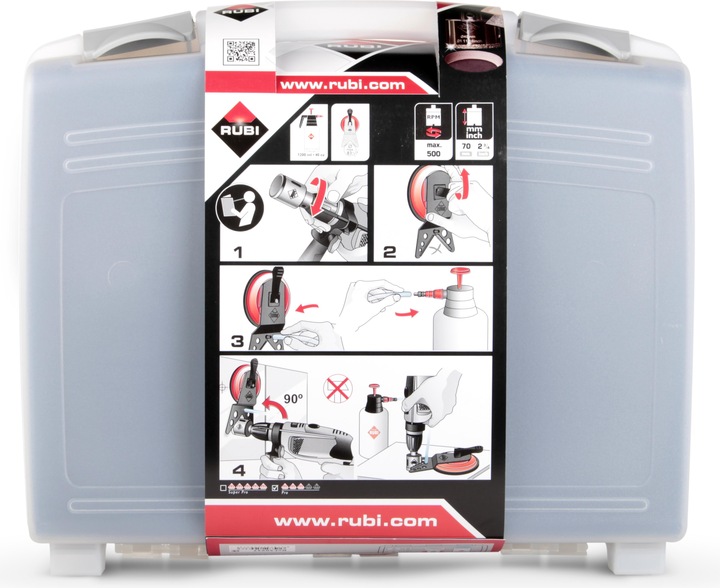 Produktbild Rubi SARA WET DRILL KIT 20 28 35 43 50 65 75 + GUIDE MULTIDRILL + HYDRAULICS (75 Millimeter)
