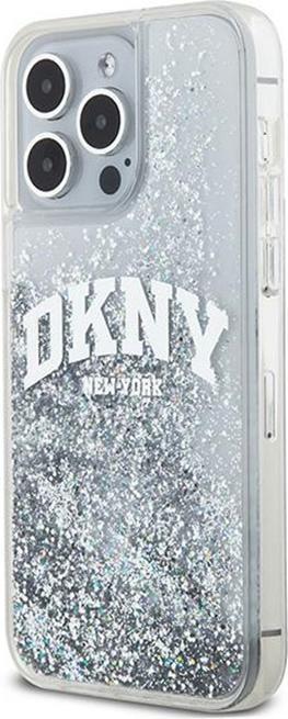 Actual product image DKNY DKHCP15LLBNAET iPhone 15 Pro 6.1" biały/white hardcase Liquid Glitter Big Logo (Apple iPhone 15 Pro)