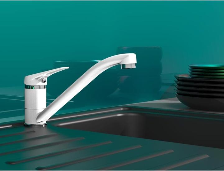 Produktbild Eisl Wasserhahn Küche SPEED Spültischarmatur Weiss Chrom Schwenkbar NI182SCR-W