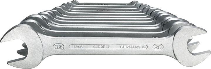 Actual product image Gedore 6-12 Double open-end spanner set 12 pieces 6-32 mm (10 mm, 11 mm, 12 mm, 13 mm, 14 mm, 15 mm, 16 mm, 17 mm, 18 mm, 19 mm, 20 mm, 21 mm, 22 mm, 23 mm, 24 mm, 25 mm, 26 mm, 27 mm, 28 mm, 29 mm, 30 mm, 31 mm, 32 mm, 6 mm, 7 mm, 8 mm, 9 mm)