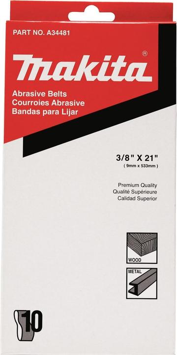 Immagine prodotto Makita Nastro abrasivo 9mm K120 10pz (120)