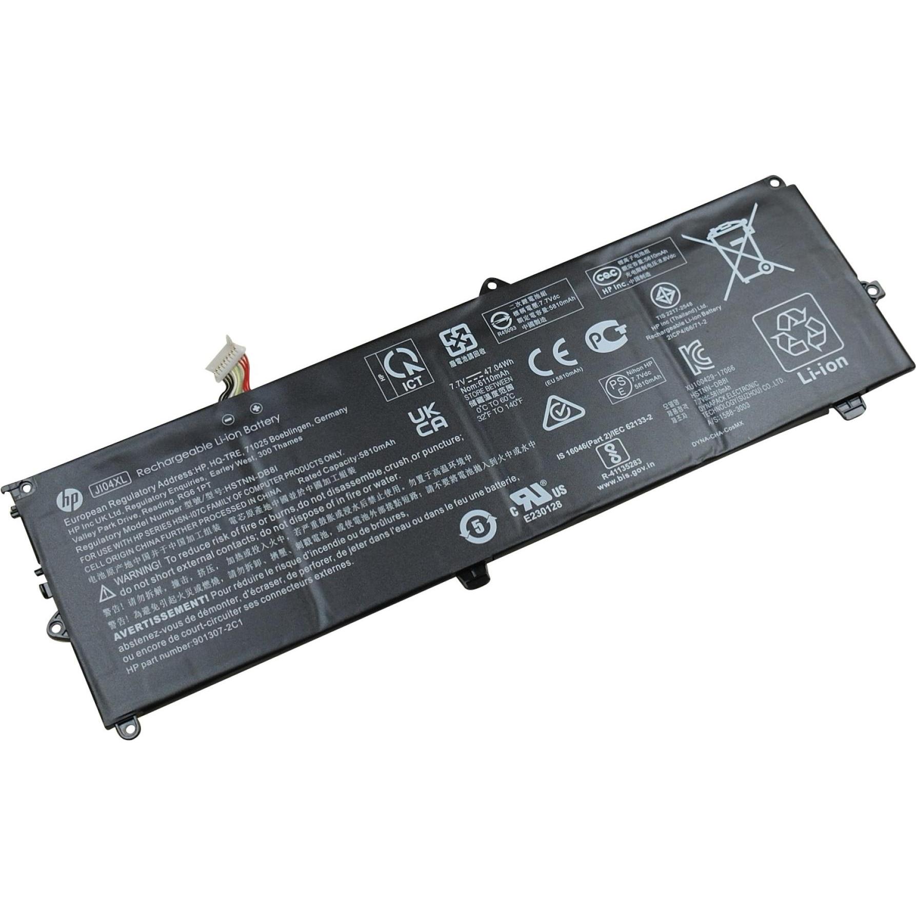 HP Original Akku für Elite X2 1012 G2 (1KE42AW) (6100 mAh), Notebook Akku, Schwarz