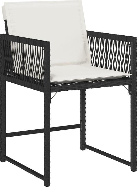 Produktbild vidaXL Gartenmöbel Essgruppe Gartengarnitur Sitzgruppe 9tlg. Schwarz Poly Rattan