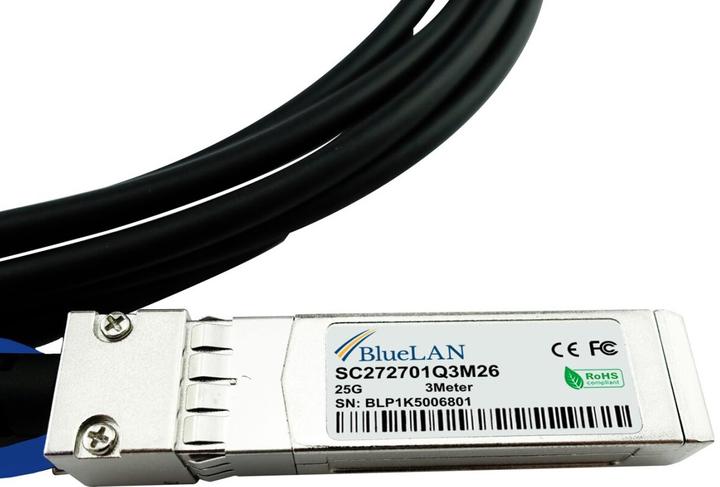 Actual product image BlueLAN HPE JL295A compatible DAC SFP28 SC272701Q3M26