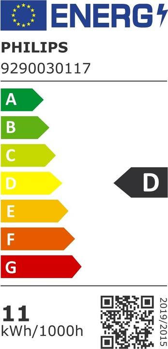 Energy Label Philips Lamp (E27, 10.50 W, 1521 lm, 1 x, D)