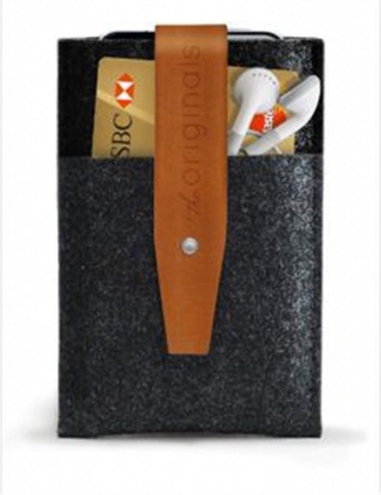 Produktbild Mujjo Wallet für iPhone 3G/3GS/4/4S Dunkelgrau/Braun (Apple iPhone 4, Apple iPhone 3GS, Apple iPhone 4s, Apple iPhone 3G)
