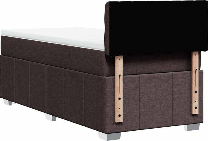 Immagine prodotto VidaXL Letto a molle Letto imbottito Letto con materasso marrone scuro 90x200cm in tessuto (90 x 200 cm)