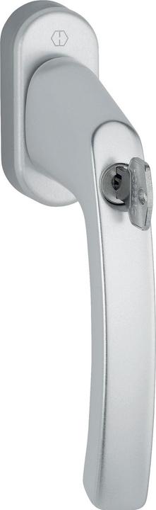 Hoppe LIÈGE lockable window handle, square 7 x 32, Nm 35 silver anodised