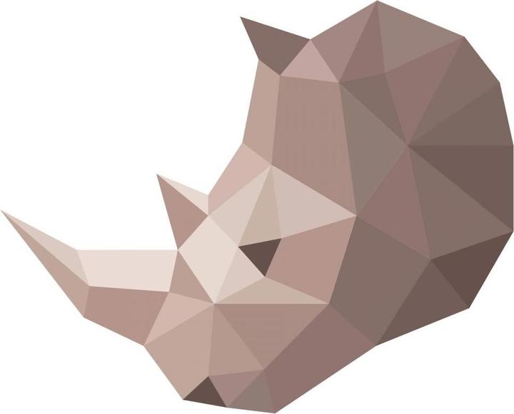 Produktbild Trenddeko Polygon - Nashornkopf (86 x 70 cm)