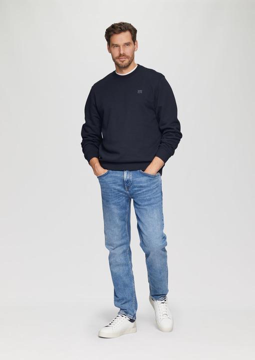 Produktbild s.Oliver Sweatshirt Sweatshirt aus Baumwollmix mit Logo-Detail (L, S)