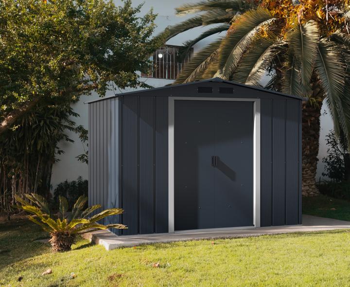 Actual product image Tepro Eco 8x6 shed, anthracite/white