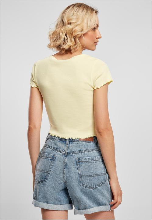 Produktbild Urban Classics Ladies Cropped Button Up Rib Tee (XXL)