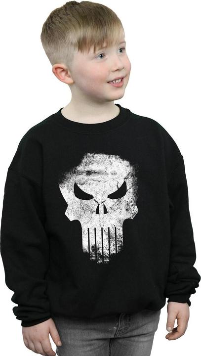 Actual product image Boys The Punisher Distrressed Skull Sweatshirt (140, 146)