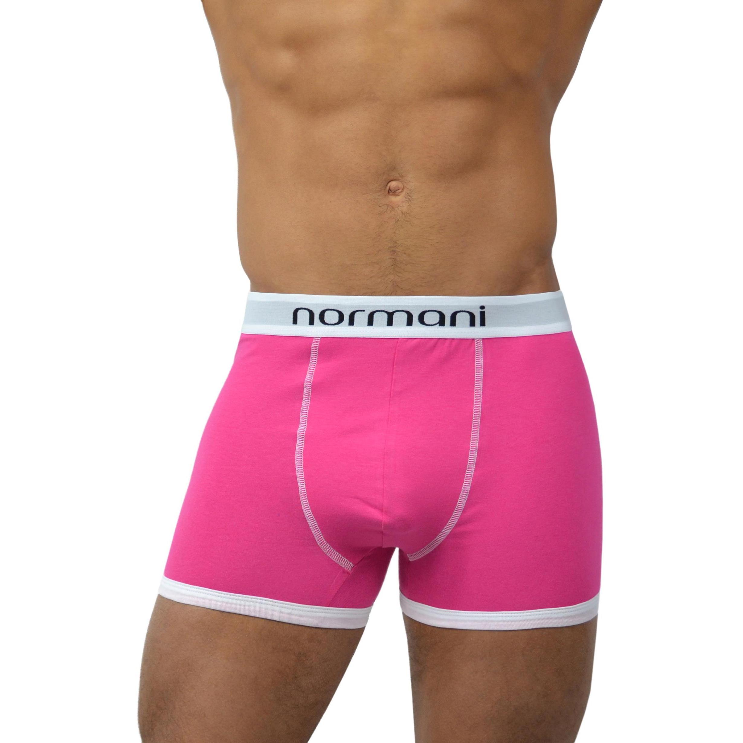 Normani, Herren, Unterhosen, 6 Stück Retro Boxershorts aus Baumwolle, Pink, (S, 6er Pack)
