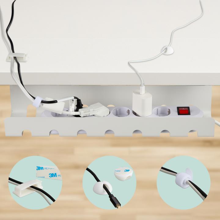 Produktbild Relaxdays Kabelkanal für Schreibtisch 2er Set (Kabelkanal, 10 cm)