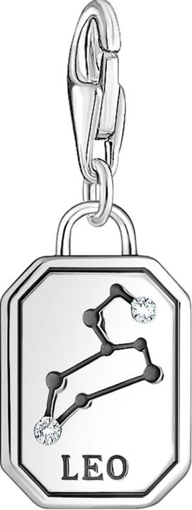 Produktbild Thomas Sabo Charm-Anhänger Sternzeichen Löwe mit Steinen Silber (Geschwärzt, 925 Sterling Silber)