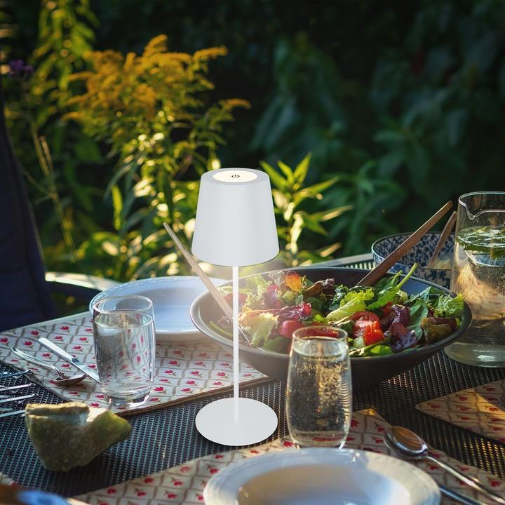 Produktbild B.K.Licht LED Akku Tischleuchte, IP44, 2,5W, weiss (200 lm)