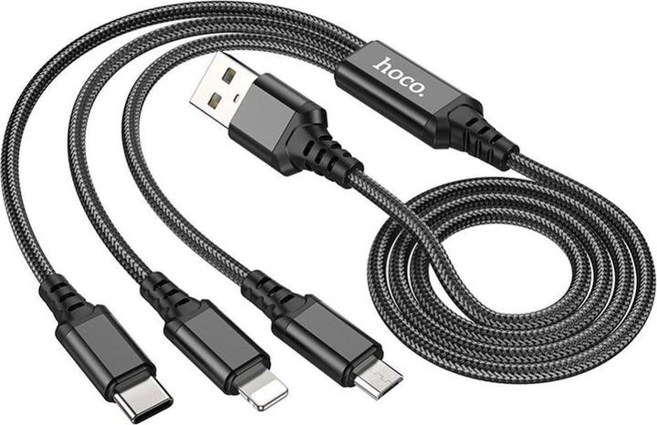 Actual product image Hoco X76 3 in 1 Charging Cable (1 m, USB 3.2 Gen 1)