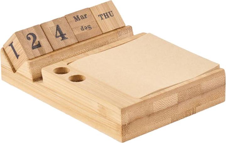 Actual product image MidOcean Bootop Bamboo Desktop Calendar