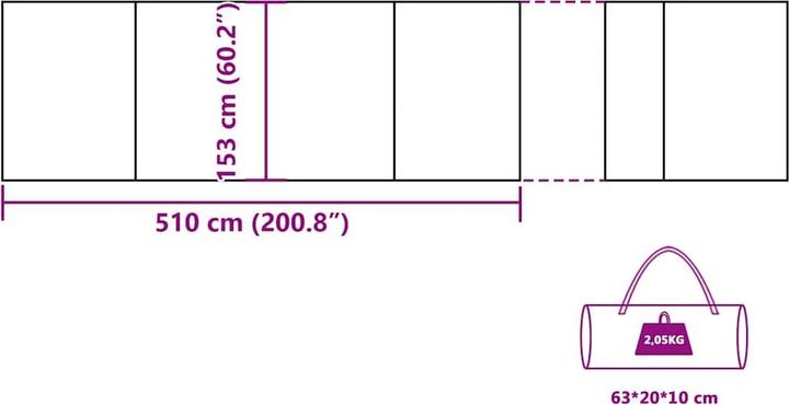 Produktbild vidaXL Camping Windschutz