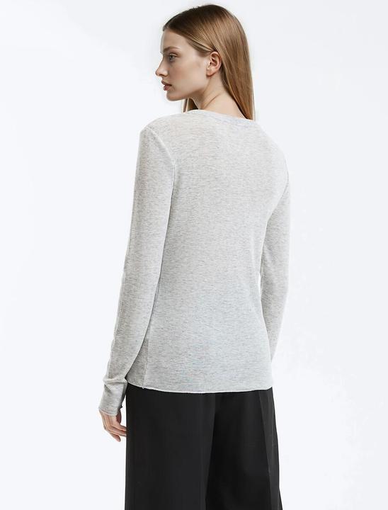 Immagine prodotto La Redoute Collections Langarm-Shirt mit rundem Ausschnitt (S)