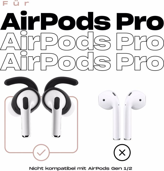 Actual product image Keybudz EarBuddyz for AirPods Pro Black (AirPods Pro)