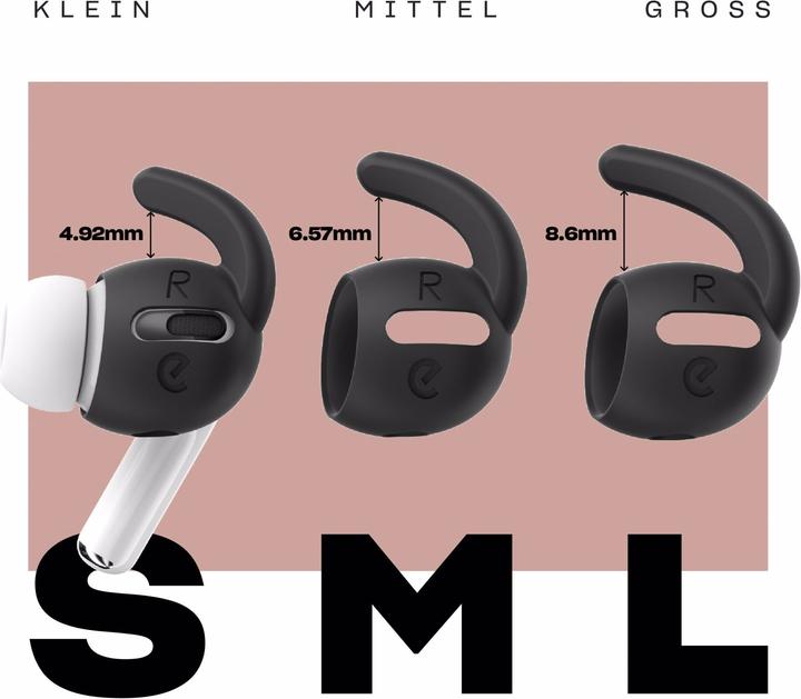 Actual product image Keybudz EarBuddyz for AirPods Pro Black (AirPods Pro)