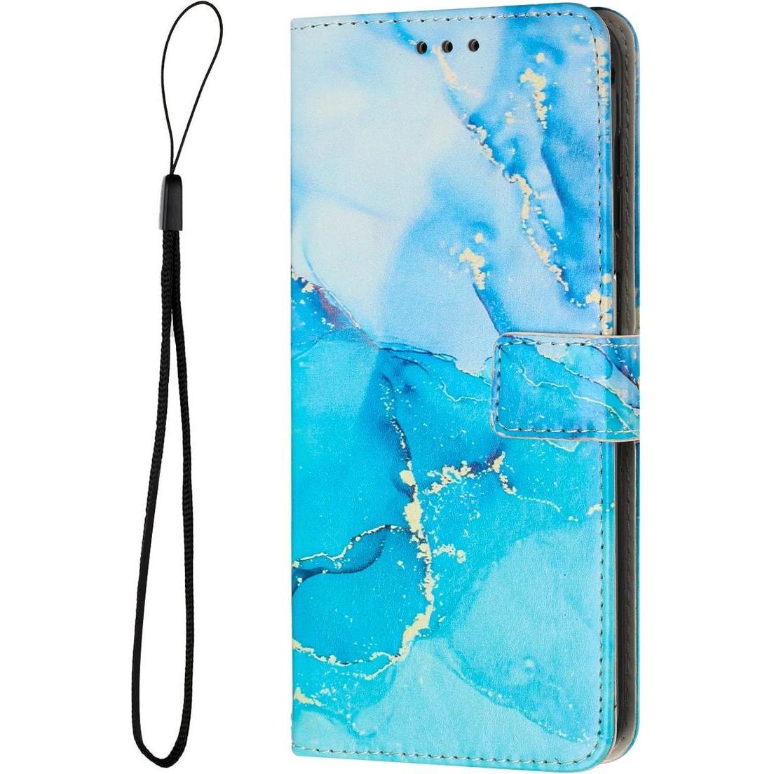 Thumbnail - König Design Hülle für Apple iPhone 15 Plus Handy Schutz Case Cover Klapp Tasche Marmor Etuis (Apple iPhone 15 Plus), Sm...