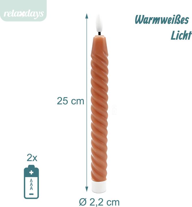 Actual product image Relaxdays 6x LED tapers (6x)