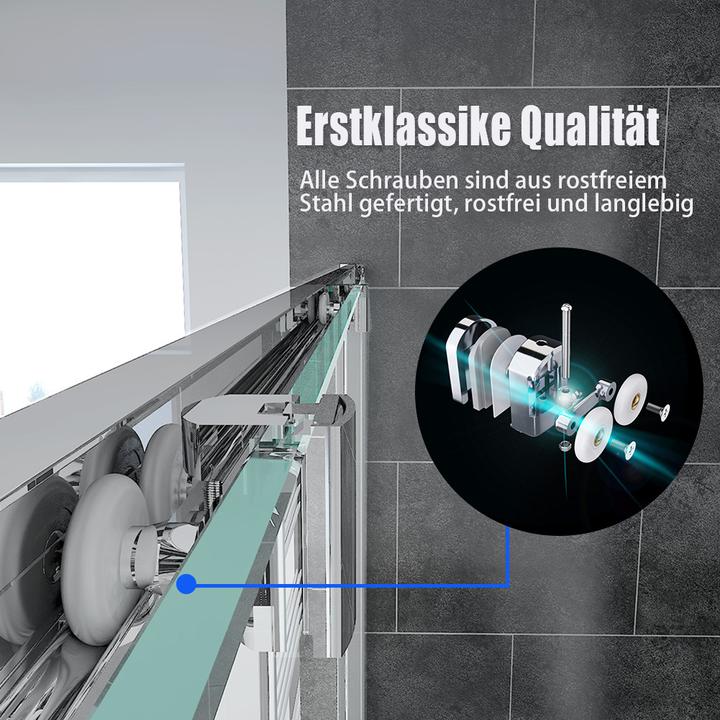 Actual product image SONNI Duschabtrennung Nischentr Duschtren 160 x 185cm Duschtr Glas ESG 5mm (160 cm, 170 cm, 185 cm)