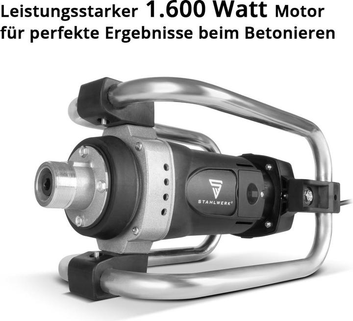 Actual product image Stahlwerk concrete compactor 1,600 watt vibrating bottle Ø 45 mm set 600 cm long