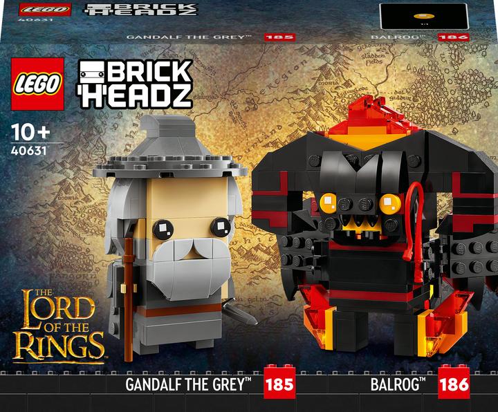Produktbild LEGO Gandalf der Graue und Balrog (40631, LEGO Brickheadz)