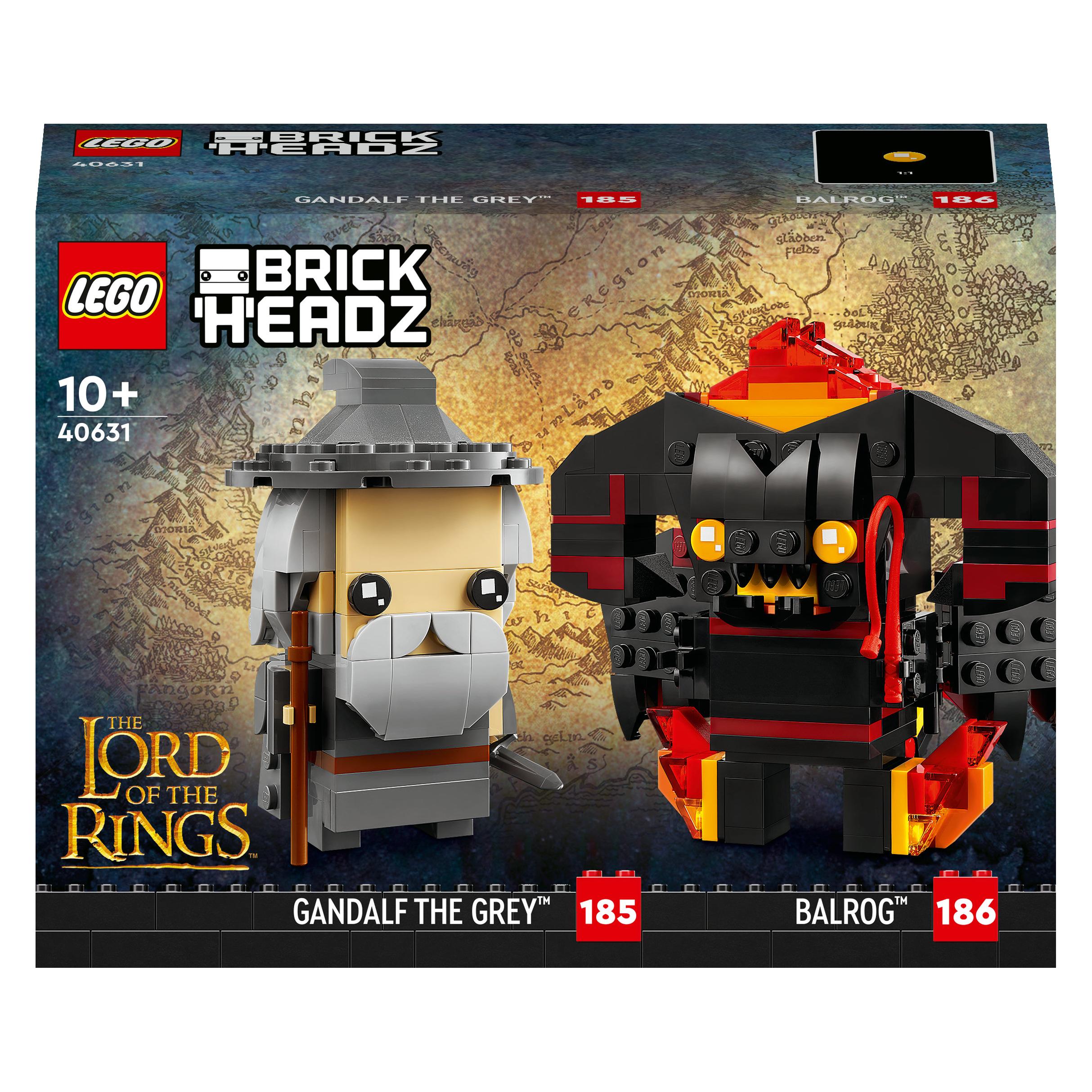 Lego Brickheadz - Gandalf Il Grigio E Il Balrog (40631, Lego Brickheadz)