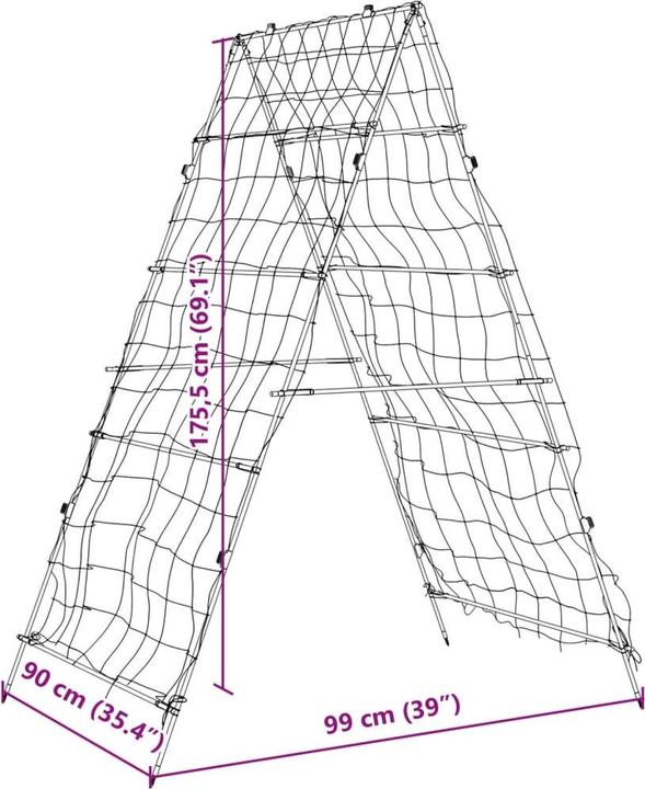 Immagine prodotto vidaXL Ranknetz (360 cm, 90 cm)