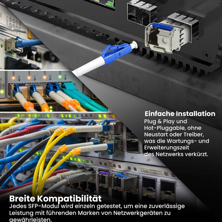 Actual product image Extralink SFP WDM 1310/1550nm | SFP Module | Single mode,, LC, DDM, Pair, dedicated for HP/Aruba