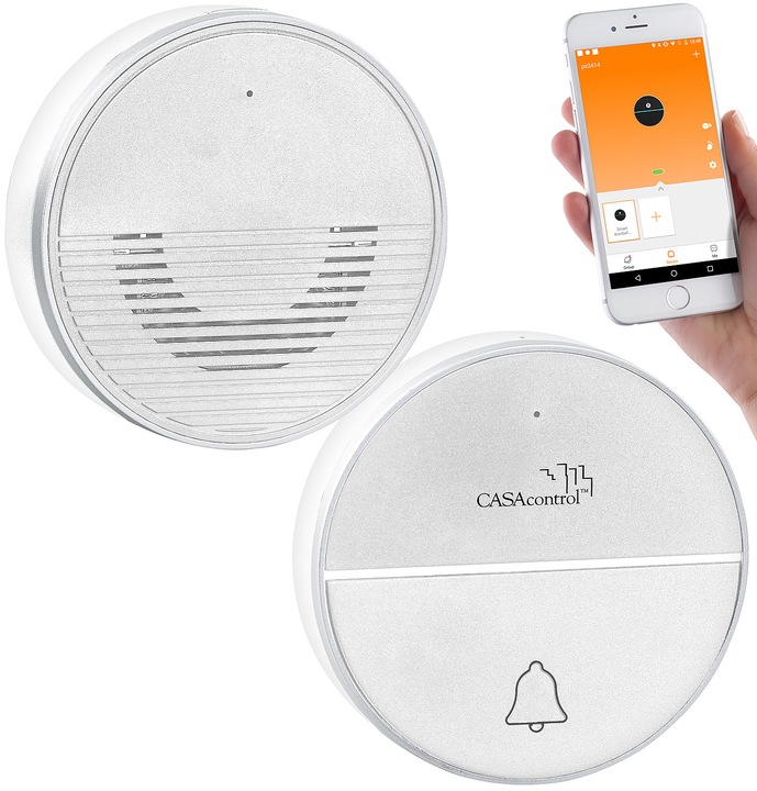 Produktbild CasaControl Funk-Türklingel mit WLAN und Gegensprech-Funktion per App (WLAN)
