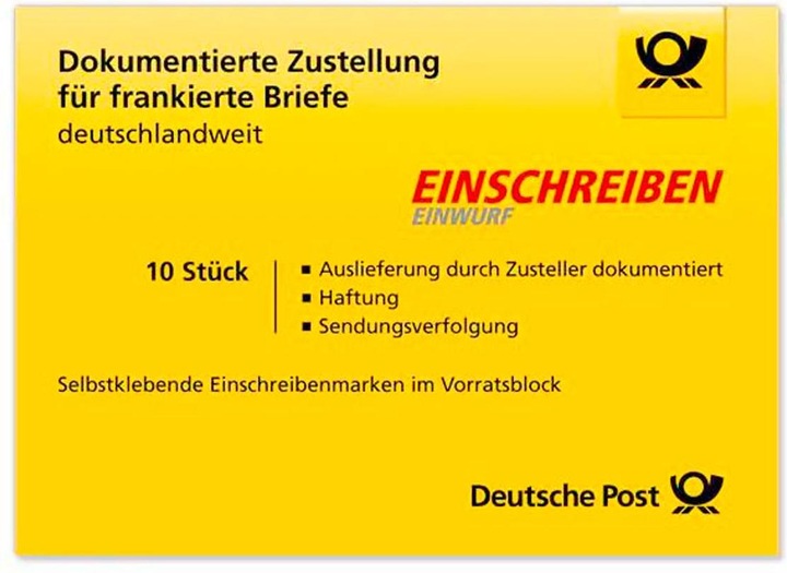 Immagine prodotto Deutsche Post 10 Tedesco €2,35 Francobolli raccomandati autoadesivi
