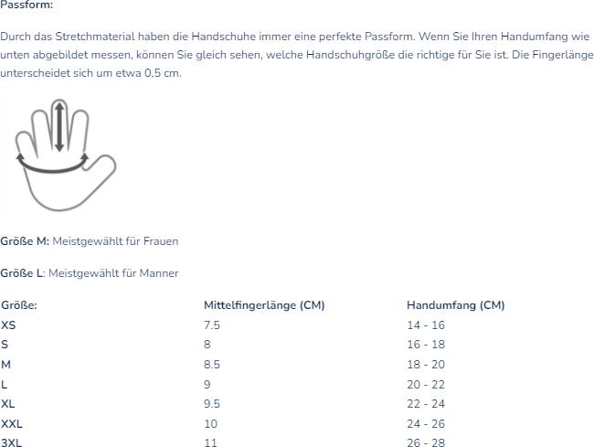 Valeurs nutritives et ingrédients Bertschat Sous-gants électriques Pro Dual Heating (XL)
