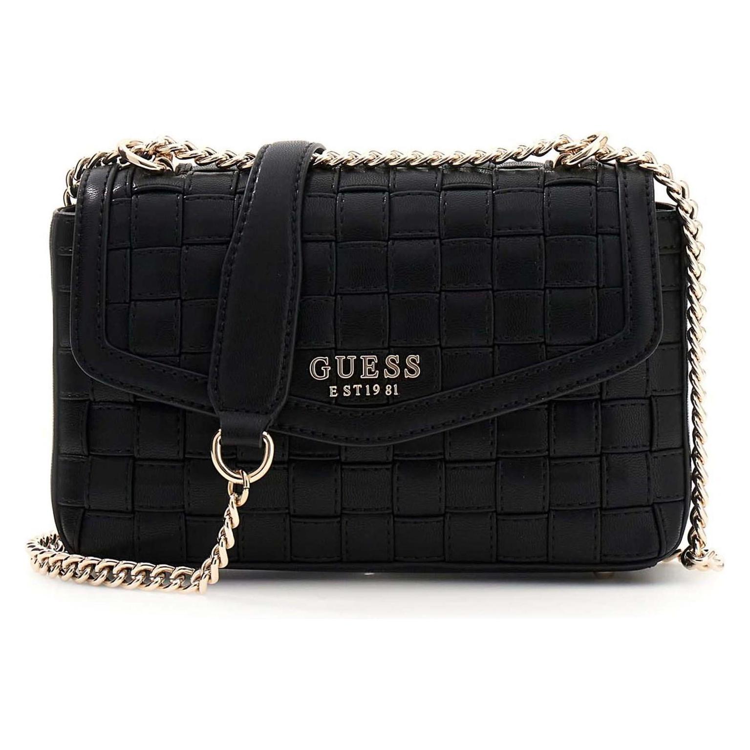 Guess, Damen, Handtasche, Sandy Convertible Xbody Flap Bag, Schwarz