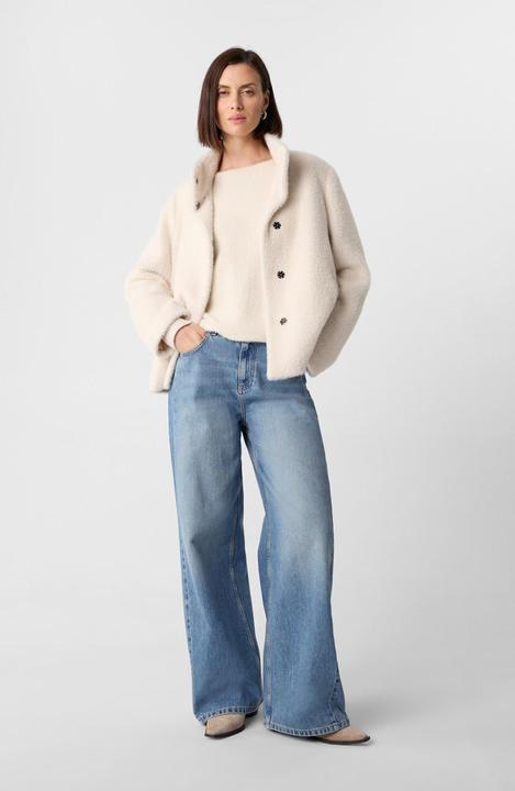 Immagine prodotto Comma Outdoor-Jacke Langflorige weiche Jacke im Cape-Stil mit verdeckter Knopfleiste (44)