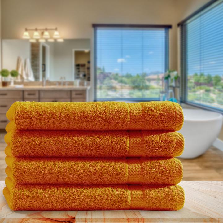 Immagine prodotto Casativo Set di 4 asciugamani da doccia, 70 x 140 cm, 100% cotone di lusso, con 2 bordi, terra (70 x 140 cm)