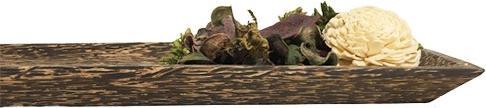 Actual product image Bekos Handmade coconut palm wood decorative bowl rectangular