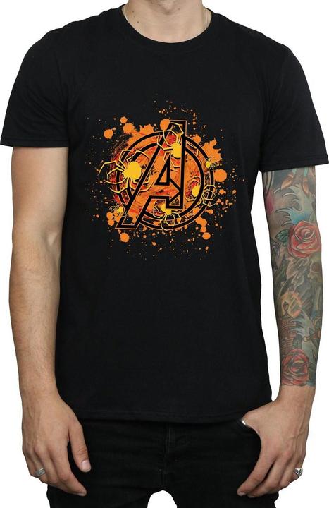Actual product image Mens Avengers Assemble Halloween Spider Logo T-Shirt (XL)