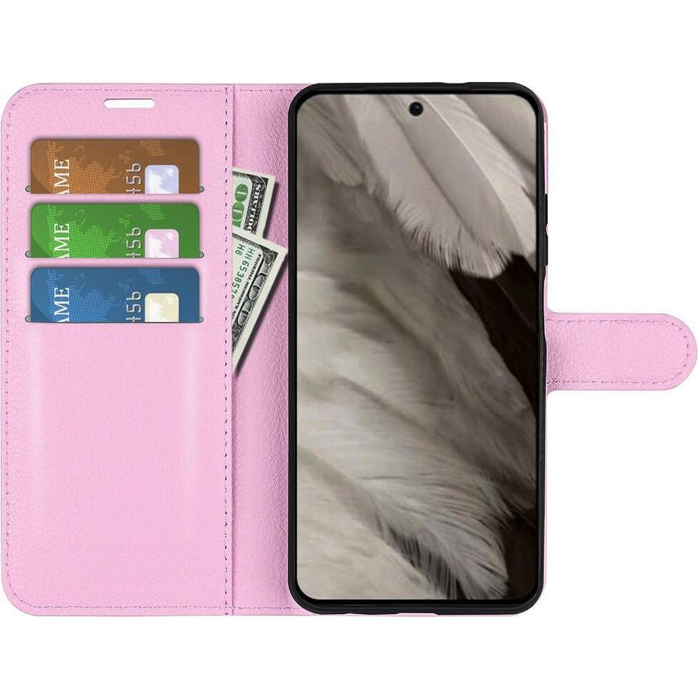 Thumbnail - Cover-Discount Google Pixel 8 Pro - Leder Etui Hülle rosa (Google Pixel 8 Pro), Smartphone Hülle, Rosa