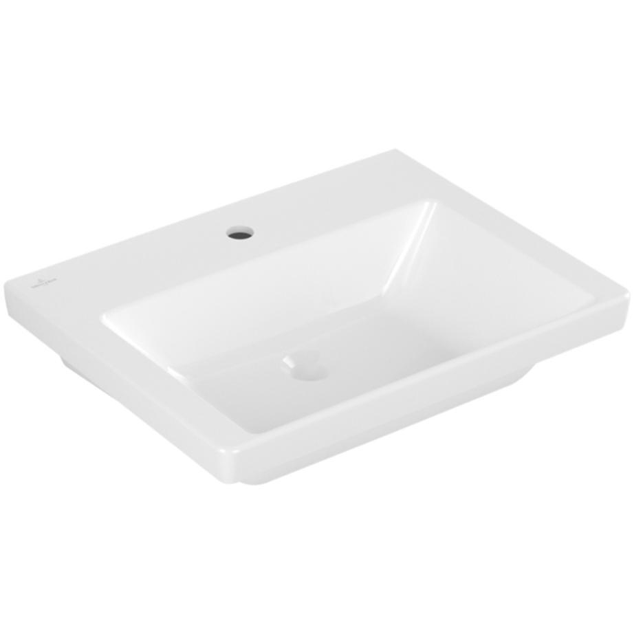 Villeroy & Boch, Waschbecken, V&B Schrankwaschtisch SUBWAY 3.0 600x470mm o ÜL m HL geschliffen we (470 mm, 600 mm)