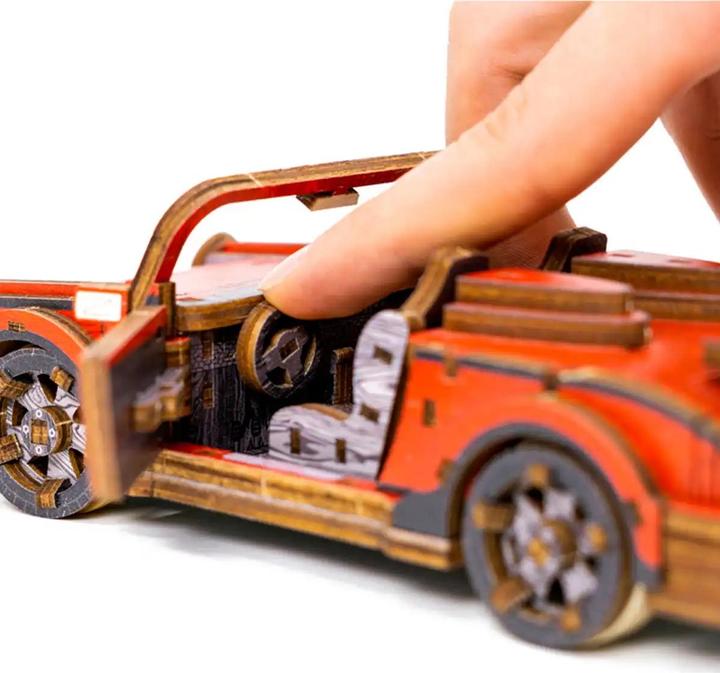 Produktbild WoodenCity Bausatz Sportwagen bemalt